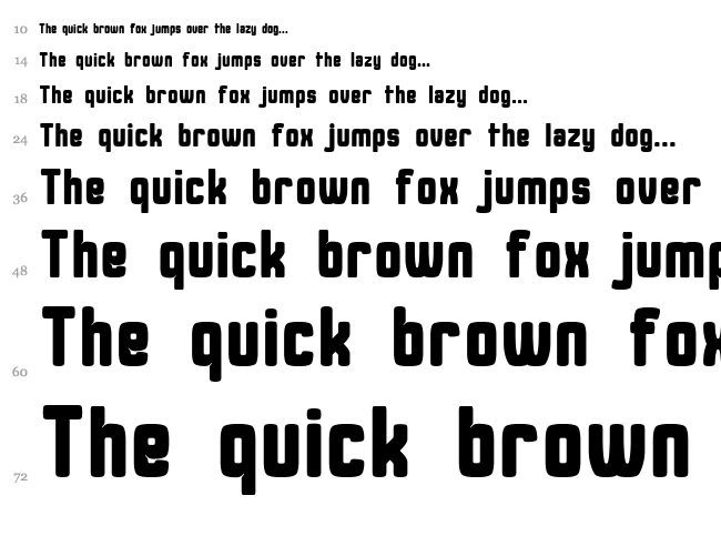 Duster AB font waterfall